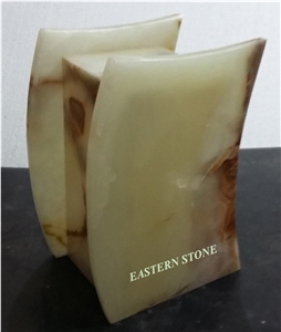 ONYX STONE EGGS, SINKS, VASE, CANDLE JARS, JARS, LAMPS