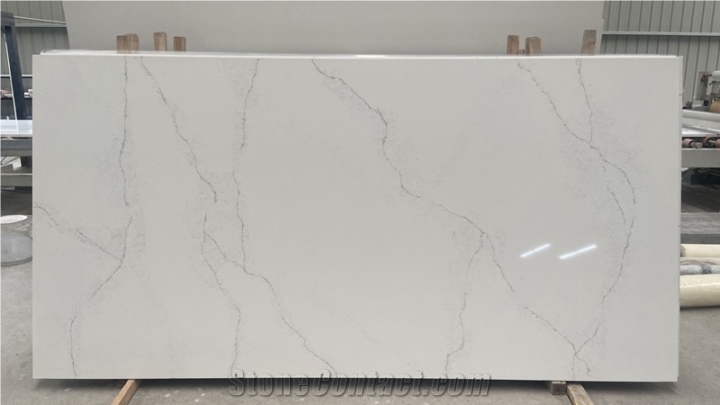 Canada Artificial Calacatta White Quartz Stone Slabs