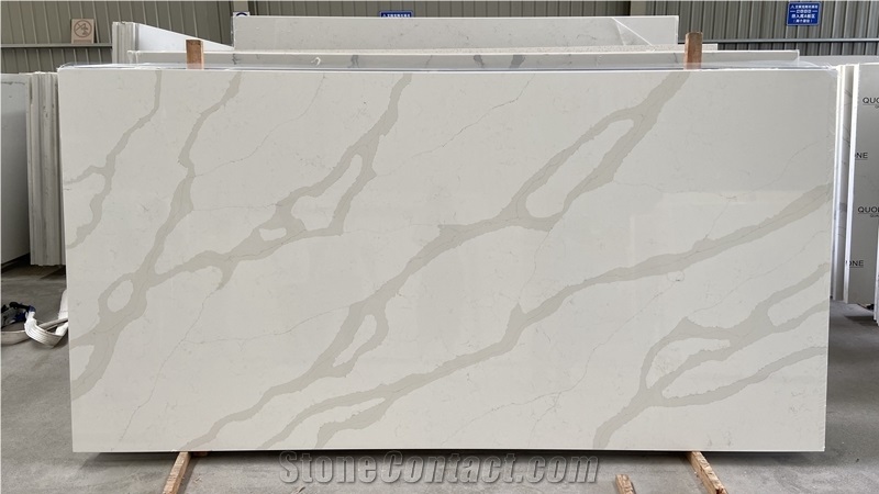 Canada Artificial Calacatta White Quartz Stone Slabs