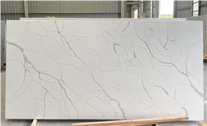 Polished Calacatta White Laza Quartz Slabs
