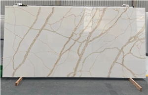 United Kingdom Calacatta White Quartz Slabs