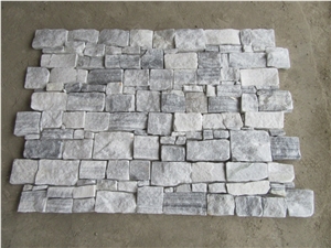 Cloudy Grey Quartzite Stacked Stone Veneer