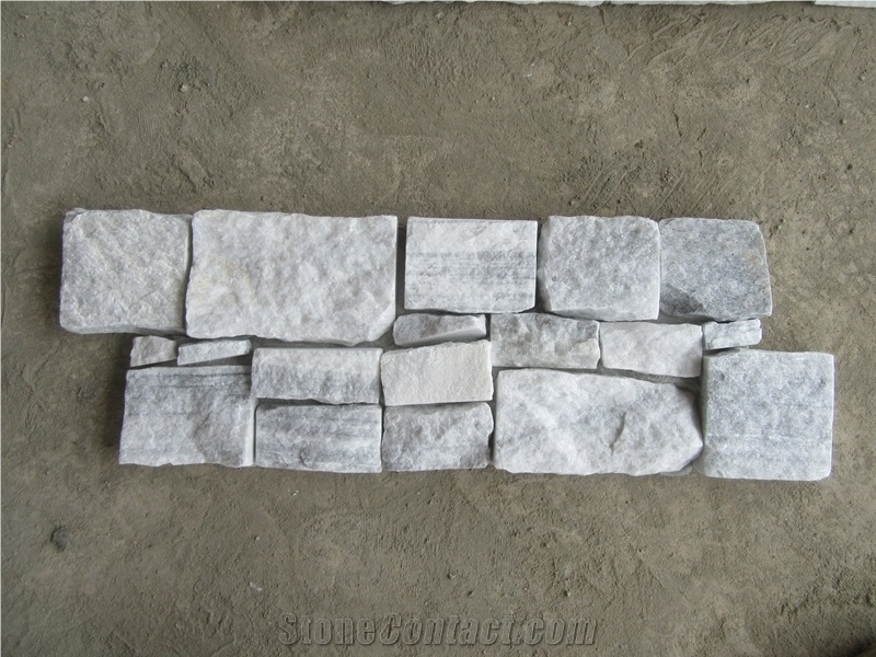 Cloudy Grey Quartzite Stacked Stone Veneer