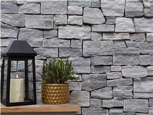 Cloudy Grey Quartzite Stacked Stone Veneer