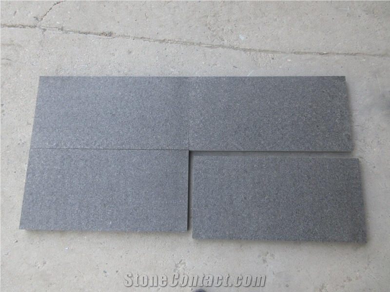 Flamed Black Granite G36 Tiles