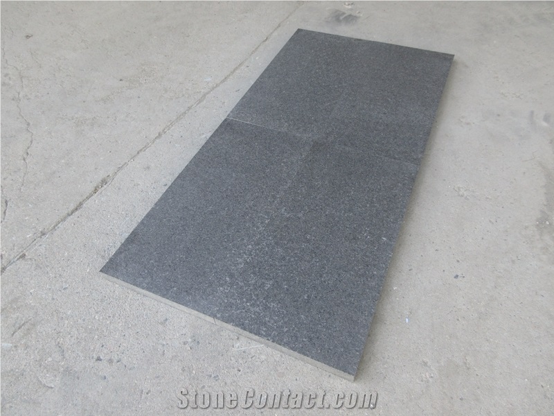 Flamed Black Granite G36 Tiles