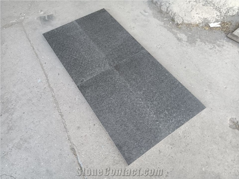 Flamed Black Granite G36 Tiles