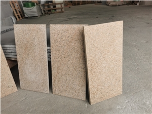 G682 Yellow Grantie Flamed Bush Hammered Floor Tiles