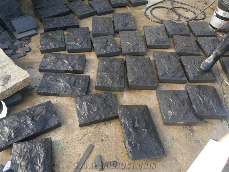 Black Basalt Natural Surface Zhangpu Black Stone