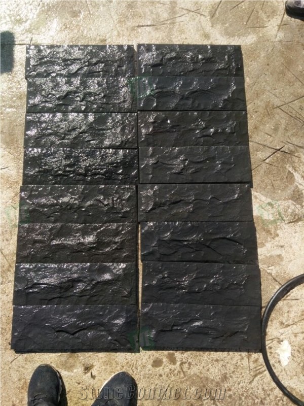 Black Basalt Natural Surface Zhangpu Black Stone
