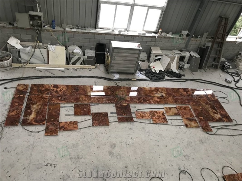 Luxury Stone Golden Tiger Onyx Slab
