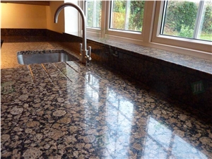 Prefab Baltic Brown Granite Bathroom Vanity Tops