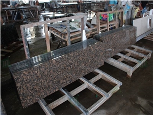 Prefab Baltic Brown Granite Bathroom Vanity Tops