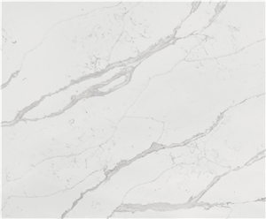 Beautiful Calacatta White Color Engineered Stone Slab