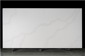 Beautiful Calacatta White Gray Color Engineered Stone Slab