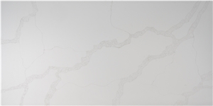 Beautiful Calacatta White Gray Color Engineered Stone Slab
