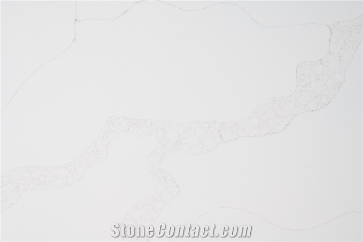 Beautiful Calacatta White Gray Color Engineered Stone Slab