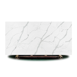 Beautiful Calacatta White Grey Color Engineered Stone Slab