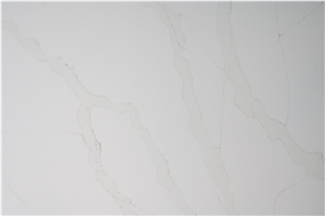 Best Selling Calacatta White Brown Quartz Slab For Project