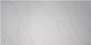 Best Selling Calacatta White Brown Quartz Slab For Project