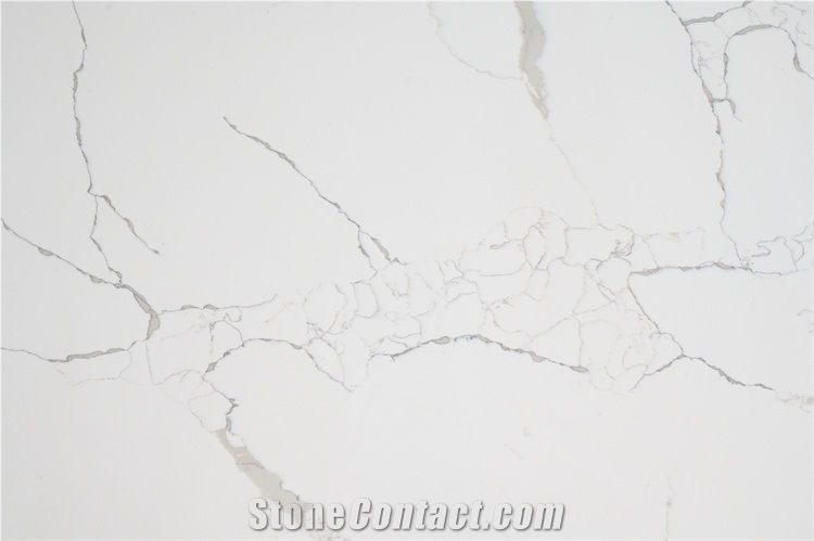 Big Slab Of Calacatta White Quartz Stone For Wall