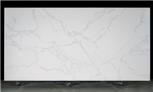 Big Slab Of Calacatta White Quartz Stone In Good Price