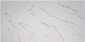 Big Slab Of Calacutta White Quartz Stone Gray Grey Color