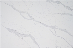 Big Slab Of Calacutta White Quartz Stone Gray Grey Color