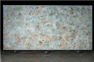 Big Slab Quartz Pattern Green Color Background