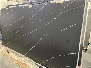 Black Marquina Soft Matt Sintered Stone Slabs