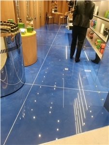 Blue Quartz Slab Artificial Stone Solid Surface For Floor
