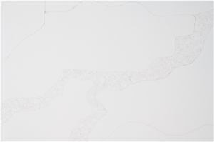 Detail Quartz Slab Stone Big Gray Grey Veins White Color