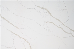 Engineered Stone Slab Beautiful Calacatta White Color