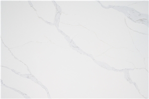 Excellent Calacatta Quartz Stone Crystal Kitchen Slab