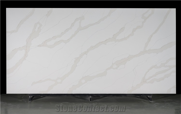 Excellent Calacatta Quartz Stone Slab Manmade Stone