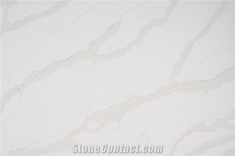 Excellent Calacatta Quartz Stone Slab Manmade Stone
