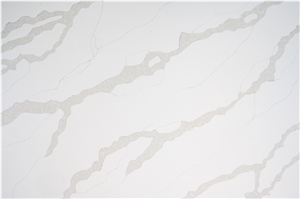 Excellent Calacatta White Quartz Stone  Polished Surface