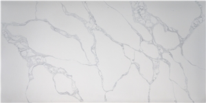 Good Veins Quartz Slab Light Veins Grey Color Good Veins Quartz Slab Light Veins Grey Color
