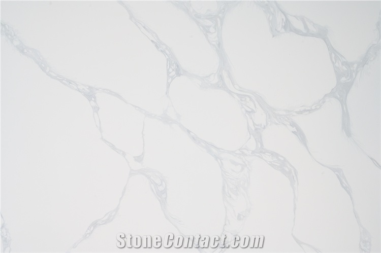 Good Veins Quartz Slab Light Veins Grey Color