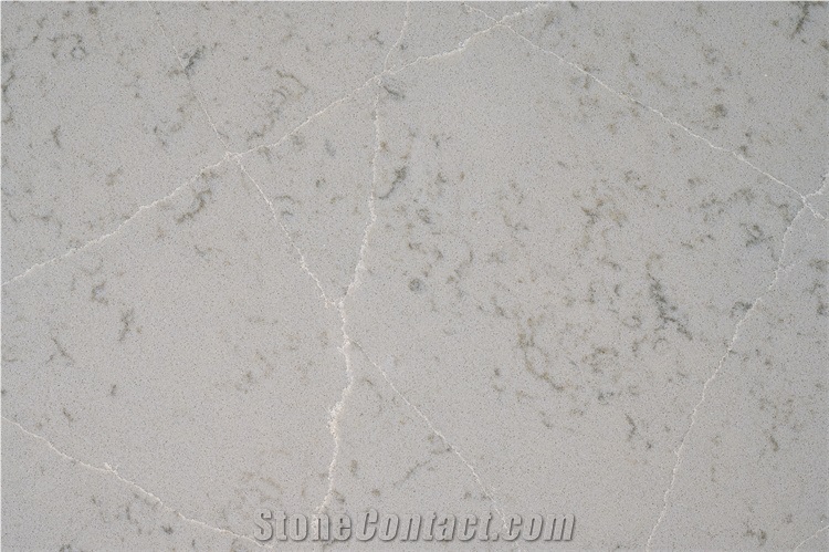 Grey Color White Veins Big Slab Artificial Quartz Stone Slab