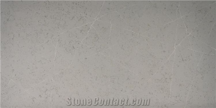 Grey Color White Veins Big Slab Artificial Quartz Stone Slab