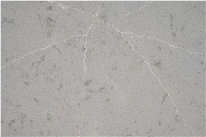 Grey Color White Veins Big Slab Artificial Quartz Stone Slab