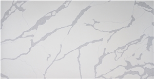 High Quality Calacatta Quartz Slab With Big Veins