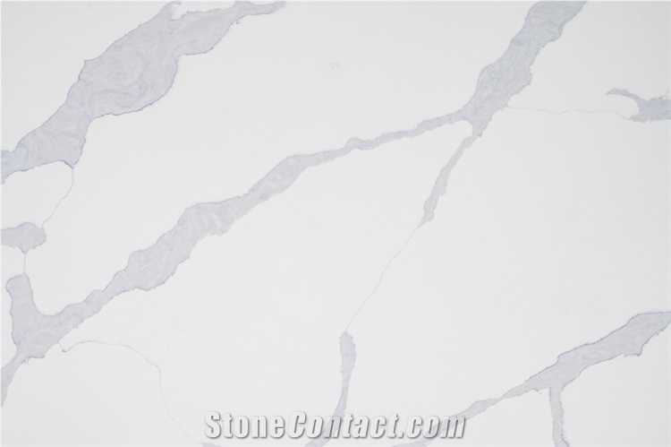 High Quality Calacatta Quartz Slab With Big Veins