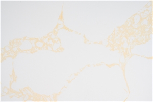 High Quality Calacatta Quartz Slab With Golden Yellow Veins