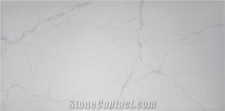 High Quality Calacatta Quartz Slab With White Veins
