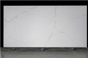 High Quality Calacatta Quartz Slab With White Veins