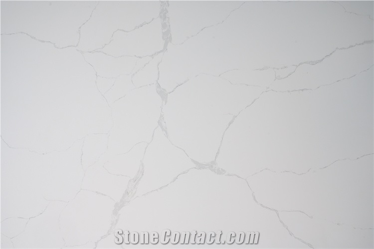 High Quality Calacatta Quartz Slab With White Veins