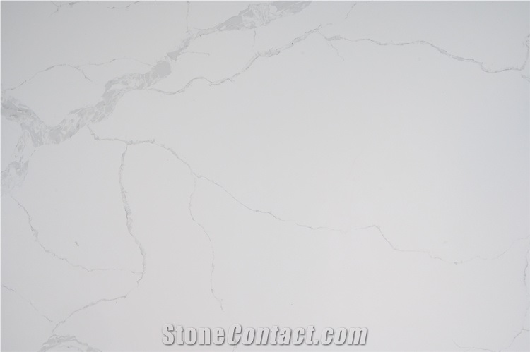 High Quality Calacatta Quartz Slab With White Veins