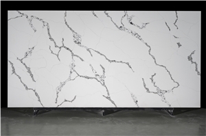 Hot Sell Calacatta Quartz Slab Black Veins